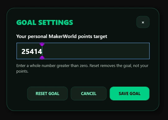 Your goal. Your settings.